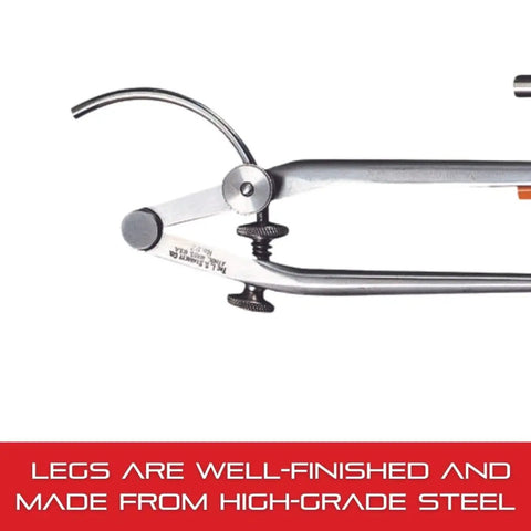 Caliper With High Grade Steel Legs And Improved Joint Design For Tension Adjustment 12 Inch Flat Leg Style close-up