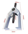 Smooth Operator Two Jaw Wheel Hub Bearing Puller with 100mm jaw span, rugged alloy construction for quick auto servicing.
