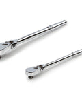 Three Eighth Inch Drive And One Half Inch Drive Flex Head Beefy Long Ratchet Set Non Quick Release Two Piece With 12 Inch And 14 Inch Lengths