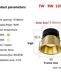3 Inch Recessed Led Can Lights Solid Brass Eyeball Spotlight 30 Degree Rotatable Downlight Kit Killer Warm 3000K dimensions and specs