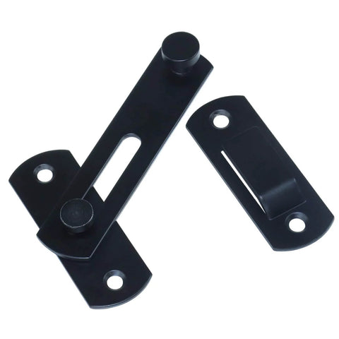2 Pack 180 Degree Flip Sliding Barn Door Lock Set For Privacy And Security, ideal for barn doors, powder-coated steel latch