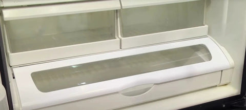 Upgraded Lifetime Pantry Drawer Door Cover Replacement For Fridge Heavy Duty Door Panel Kit W10827015 installed in fridge