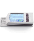 Kick Butt Touch Screen Surface Roughness Tester And Badass Heavy Duty Finish Gauge With Detachable Measurement Probe For Hella Accurate Industrial Inspection Profiler on white background.