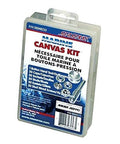 Front view of Sea Sense 101-piece canvas snap fastener kit in a clear plastic case
