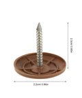 Bang For Your Buck Rock Solid Galvanized Roofing Nails With Plastic Washers For House Wrap Insulation Foam Board And Felt Sealing 200 Pack nail showing galvanized steel shank and brown plastic washer.
