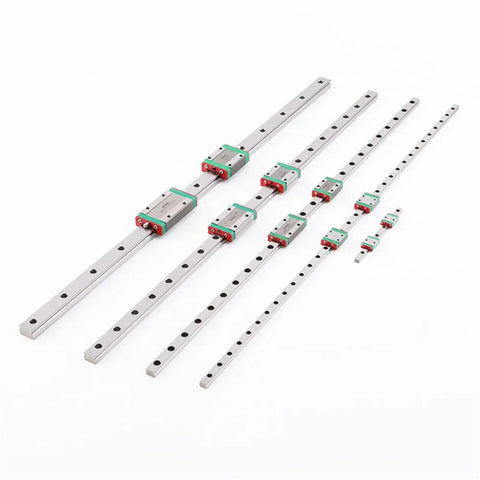 MGN12 Miniature Linear Guide Rail 580 Millimeter With MGN12H High Precision Slider Block displayed in multiple lengths for DIY builds.