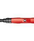 Side view of Powder Actuated Fastening Tool For Drywall Tracks And Concrete Pro Grade Compact Fastener Gun With Tight Space Reach Fits 1/2-2-1/2 Inch Studs