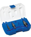 Steam Oxide Coated Two Flute Vari-Bit Kit With Case, 3 Piece Pro Grade Set VB1 VB2 VB3, from 1/8 to 1 inch in blue case