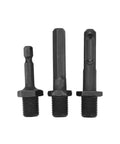 Heavy Duty Wood Splitting Drill Bit Cone Compatible With Electric Hammer 32 To 42 Mm set of three black drill bit adapters for rotary hammers.