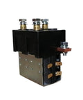 Heavy Duty Dc182 12V Contactor For Excavator And Forklift, industrial relay with metal and plastic components, front view.