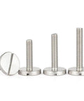 Top Tier 304 Stainless Steel M4x14mm Slotted Cheese Head Machine Screws Five Pack showing precision cut fasteners.