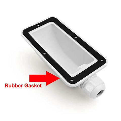 White Weatherproof Solar Cable Entry Gland 2 Pack For All Cable Sizes 6mm2 To 12mm2 showing rubber gasket detail