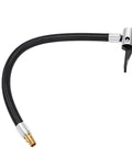 Heavy Duty Self Locking Tire Inflator Extension Hose With 30 cm Extended Reach For Cars Trucks And Motorcycles Leak Proof Air Nozzle Adapter Set, black braided hose
