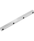 Heavy-Duty 200mm Linear Guide Rail For Precision Motion Systems, silver steel rail with mounting holes