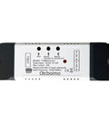 Front view of Otcboimo WiFi two-channel actuator controller module, white plastic body with black end caps.