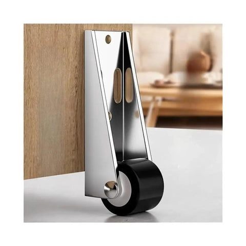 Heavy Duty Low Profile Gate Roller Built Tough With Smooth As Silk Precision Bearings And Scratch Safe Rubber Pad for large wooden gates, shown installed.