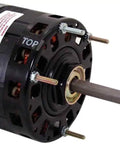 Top Notch Blower Motor Replacement 1/4 Hp 1075 Rpm 115 Volt Single Phase Psc Three Speed Sleeve Bearing 5 Inch Frame side view with mounting screws.