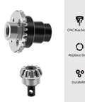 Axle Diff Gear Set 12T 24T Steel Bevel Gear Beefed Up Upgrade for FMS FCX24 1/24 and 1/18 RC Cars CNC Machined Hardened Steel Diff Gears