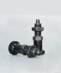Indexing Plunger Spring Lock Pin With Aluminum Knurled Knob And Fine Thread Screw Design For Precise Machinery Positioning, heavy duty components.