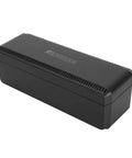 Check Out This Awesome UPS Battery Backup That Gives You Reliable 10400mAh Of Backup Power In A Pinch And Also Serves As A Go To USB Power Bank With 18W Of Multi Output Juice For Your Devices Using The US Plug - black UPS battery backup unit with power indicator.