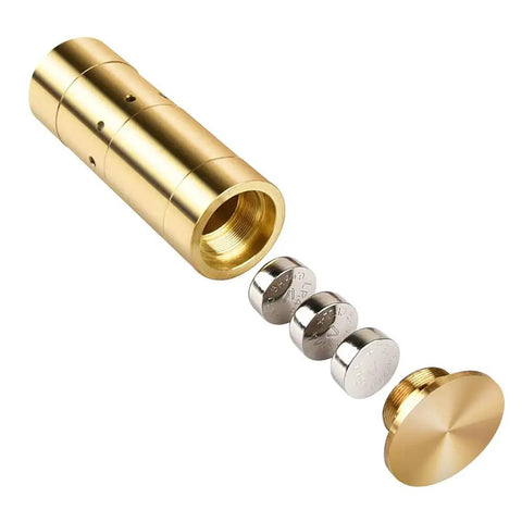 Gold 20 Gauge Bore Sight Red Dot Boresighter Caliber Specific Sighting Tool with AG13 batteries