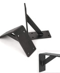 Heavy Duty Industrial Wall Mount Shelf Brackets Go To Space Saving Iron L Braces Sleek Black Floating Shelf Hardware top view