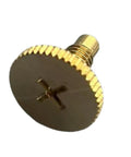 Close-up of Road Warrior Grade Radiator Bleeder Bolt, brass material, designed for easy engine cooling overhauls.