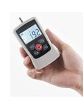 Hand holding Digital Push Pull Force Gauge 110 Lb 50 Kg 500 N Budget Friendly Portable Grip Strength Tester For Tension And Compression Testing With High Resolution Display And Fast Sampling Easy To Use