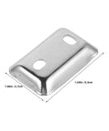 Sturdy Stainless Steel Bathroom Towel Bar Mounting Bracket with no slip arc design, thick bracket for secure install on tiles, 1.06x1.69 inches.