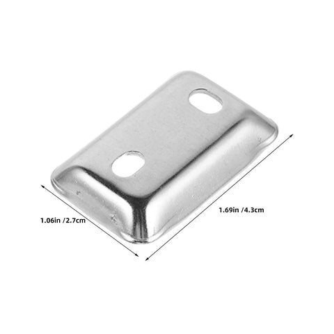 Sturdy Stainless Steel Bathroom Towel Bar Mounting Bracket with no slip arc design, thick bracket for secure install on tiles, 1.06x1.69 inches.