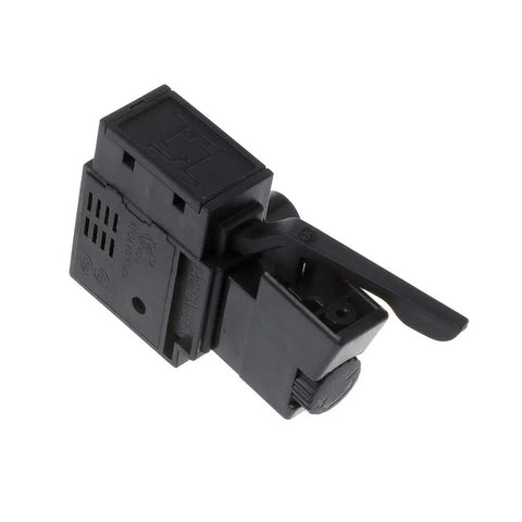 Electric Drill Speed Control Push Button Switch For Power Tools With Built In Speed Knob On Off Momentary LED Indicator And Industrial Trigger Lever For Hand Drills, black plastic