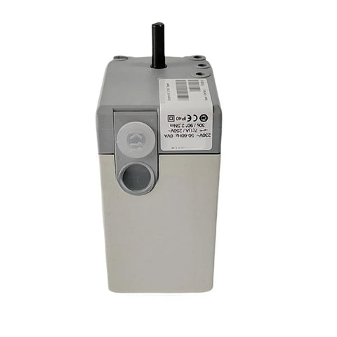 Premium Damper Actuator And Burner Servo Motor Compatible With SQN70 664B20 in grey, side view, suitable for HVAC systems.