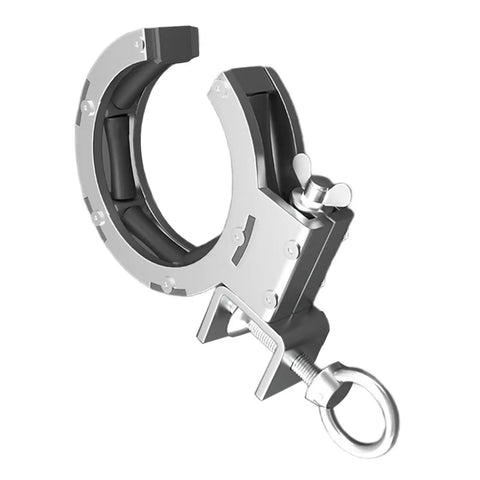 Multiple Angle Adjustable Wire Guide Roller With Reinforced Steel Bracket For Cable Routing And Bridge Wire Pulling In Commercial Conduit Layout, Stainless Steel 65mm Ring Opening And 330 Degree Rotation. side view