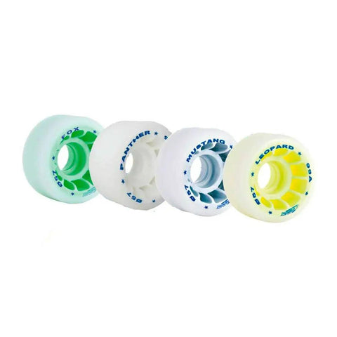 Quad Roller Skating Freestyle Wheels Set Of 8 57mm 97A Mustang Hardness BiCompound Cast Urethane With Shockproof Hub