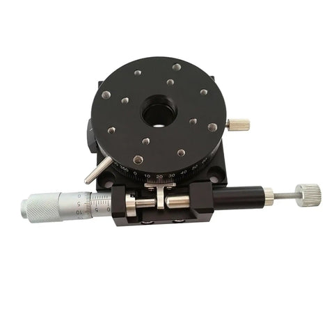 Motorized Rotary Positioning Stage PT-R100 Precision Fine-Tuning Slide Table 100mm, 49N Load Capacity, top view