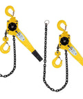 Two Pack Viking Manual Lever Chain Hoist 1.5 Ton Lift 20 Ft Reach 3000 Lbs Capacity Heavy Duty Hooks With 360 Degree Rotation Chain