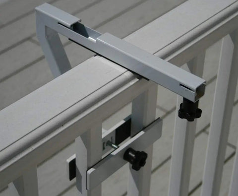 Railing Table Hardware Kit That Installs Easy And Attaches To Most Railings With Vertical Balusters Create Extra Patio Table Space For Entertaining Your Outdoor Hangouts Includes H Frames Elbows And Plates Table Not Included