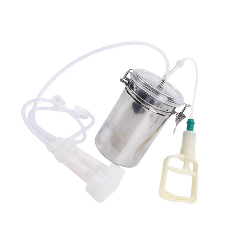 Manual Milking Machine With Strong Suction And 2000ml Stainless Steel Bottle, Portable Milking Kit for Dairy Farms