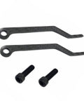 Tough As Nails Carbon Fiber Chain Catcher For Road Bikes, includes mounting brackets and screws for secure installation.