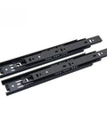 Heavy Duty 3-Section Full Extension Ball Bearing Drawer Slides With Silent Damping And Soft Close, 55 Cm 22 Inch Pair For Tool Boxes, Kitchen Cabinets, Office Desks, And Home Cabinets, black steel