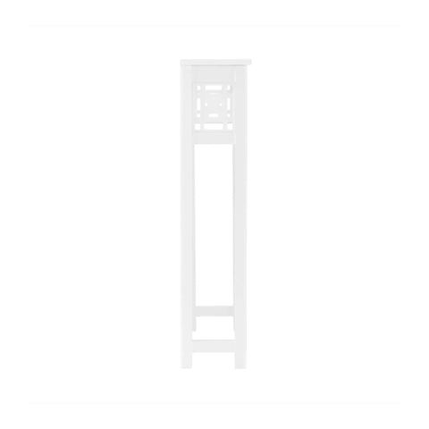 Side view of Over The Toilet Storage Shelf Space Saver Tall 37 Inches With Fixed Shelf And Open Grid Design Freestanding Bathroom Organizer