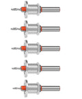 5 Pieces Tapping Screw Drill Bit Alloy Steel W/Adjustable Positioner For Wood Projects And Cabinets, sharp tips for countersinking.