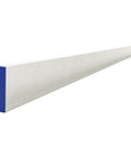 Eight Foot Heavy Duty Aluminum H Screed With Reinforced Center Rib And Removable End Caps Solid Concrete Tool For Big Pours, side view.