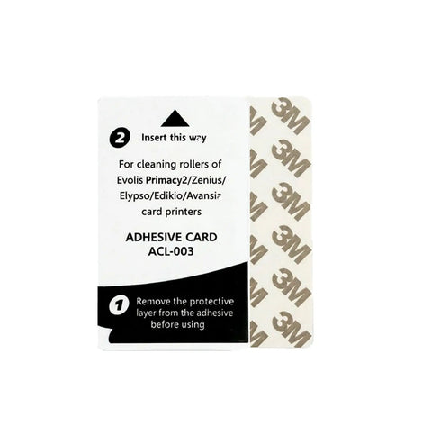 Adhesive Cleaning Cards For Evolis Primacy Zenius Elypso Badgy 200 Compatible Card Printer Roller Maintenance Kit 50 sheet card.