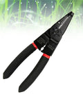 Multi-Functional Electrical Wire Stripper Pliers With Ergonomic Non-Slip Handle For Coax Cable And Insulated Terminals Crimping Tool Steel Electrician Grips on a white background.