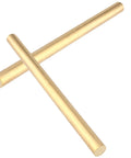 2 Pack Three Quarters Inch Brass Rods, 11.81 Inch Length, Solid Lathe Bar Brass Stock For Crafts shown overlapping