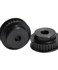 Top Shelf XL Timing Belt Pulley Wheel Featuring 25 Or 26 Teeth In Heavy Duty Black Steel Bf Build With Quick Slide Keyway Bores.