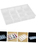 Smooth Operator Multi Grid Plastic Jewelry Tray Keeping Rings Chains And Daily Baubles Neatly Stashed Sweet Home Vanity Desk Organizer with 12 compartments.