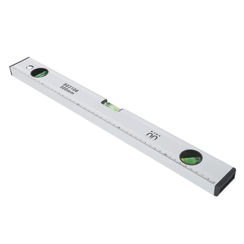 Ycauty Spirit Level Magnetic Measuring Ruler Aluminium Alloy for DIY Projects Home Garden 500mm Silver with clear bubbles