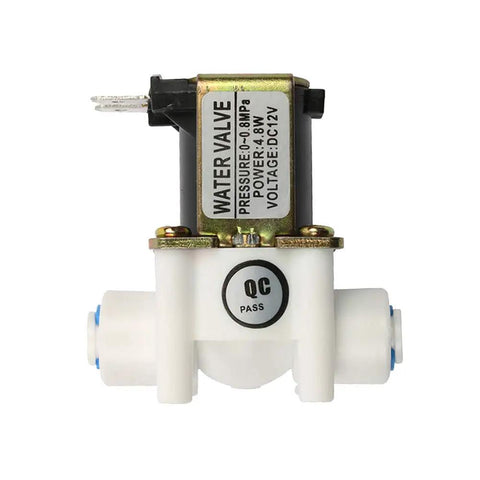 12 Volt DC Water Solenoid Valve One Quarter Inch Inlet Normally Closed For RO Reverse Osmosis Systems High Quality Metal And Plastic Body